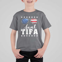 Funny Aunt Tifa T Shirt For Kid Political Satire American Flag Sunglasses - Wonder Print Shop