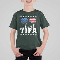 Funny Aunt Tifa T Shirt For Kid Political Satire American Flag Sunglasses - Wonder Print Shop