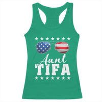 Funny Aunt Tifa Racerback Tank Top Political Satire American Flag Sunglasses - Wonder Print Shop