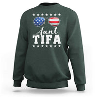 Funny Aunt Tifa Sweatshirt Political Satire American Flag Sunglasses - Wonder Print Shop