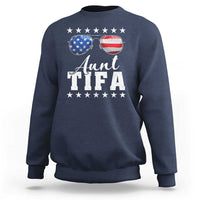 Funny Aunt Tifa Sweatshirt Political Satire American Flag Sunglasses - Wonder Print Shop