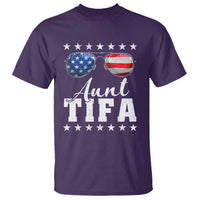 Funny Aunt Tifa T Shirt Political Satire American Flag Sunglasses - Wonder Print Shop