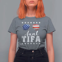 Funny Aunt Tifa T Shirt For Women Political Satire American Flag Sunglasses - Wonder Print Shop