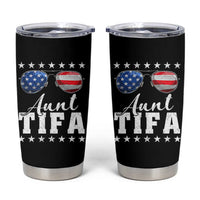 Funny Aunt Tifa Tumbler Cup Political Satire American Flag Sunglasses - Wonder Print Shop