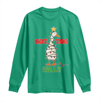 Funny Christmas Silly Goose Long Sleeve Shirt Got Too Silly Goose Pun Humor Xmas Tree - Wonder Print Shop
