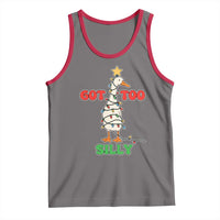 Funny Christmas Silly Goose Tank Top Got Too Silly Goose Pun Humor Xmas Tree - Wonder Print Shop