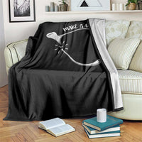 Funny Thanksgiving Turkey Wishbone Throw Blanket Make A Wish Chicken Turkey - Wonder Print Shop