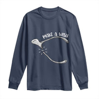 Funny Thanksgiving Turkey Wishbone Long Sleeve Shirt Make A Wish Chicken Turkey - Wonder Print Shop