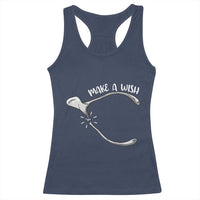 Funny Thanksgiving Turkey Wishbone Racerback Tank Top Make A Wish Chicken Turkey - Wonder Print Shop