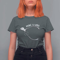Funny Thanksgiving Turkey Wishbone T Shirt For Women Make A Wish Chicken Turkey - Wonder Print Shop