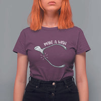 Funny Thanksgiving Turkey Wishbone T Shirt For Women Make A Wish Chicken Turkey - Wonder Print Shop