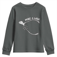 Funny Thanksgiving Turkey Wishbone Youth Sweatshirt Make A Wish Chicken Turkey - Wonder Print Shop
