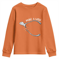 Funny Thanksgiving Turkey Wishbone Youth Sweatshirt Make A Wish Chicken Turkey - Wonder Print Shop