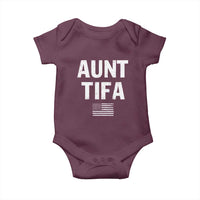 Funny Aunt Tifa Baby Onesie Political Satire Vintage American Flag - Wonder Print Shop
