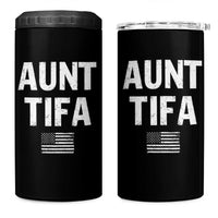 Funny Aunt Tifa 4 in 1 Can Cooler Tumbler Political Satire Vintage American Flag - Wonder Print Shop