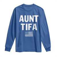 Funny Aunt Tifa Long Sleeve Shirt Political Satire Vintage American Flag - Wonder Print Shop