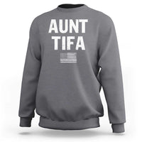 Funny Aunt Tifa Sweatshirt Political Satire Vintage American Flag - Wonder Print Shop