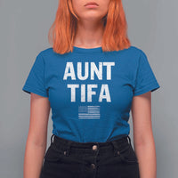 Funny Aunt Tifa T Shirt For Women Political Satire Vintage American Flag - Wonder Print Shop