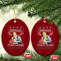 Funny Christmas Mafia Ceramic Ornament Gabagool It Is Whats For Dinner Gangster Movie - Wonder Print Shop