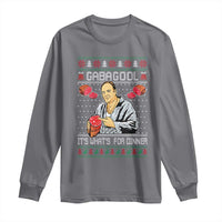 Funny Christmas Mafia Long Sleeve Shirt Gabagool It Is Whats For Dinner Gangster Movie - Wonder Print Shop