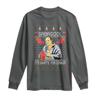 Funny Christmas Mafia Long Sleeve Shirt Gabagool It Is Whats For Dinner Gangster Movie - Wonder Print Shop