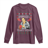 Funny Christmas Mafia Long Sleeve Shirt Gabagool It Is Whats For Dinner Gangster Movie - Wonder Print Shop