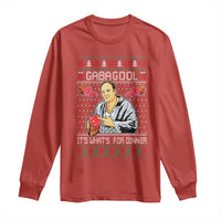 Funny Christmas Mafia Long Sleeve Shirt Gabagool It Is Whats For Dinner Gangster Movie - Wonder Print Shop