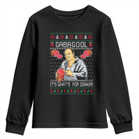 Funny Christmas Mafia Youth Sweatshirt Gabagool It Is Whats For Dinner Gangster Movie - Wonder Print Shop