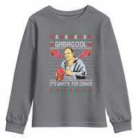 Funny Christmas Mafia Youth Sweatshirt Gabagool It Is Whats For Dinner Gangster Movie - Wonder Print Shop