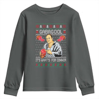Funny Christmas Mafia Youth Sweatshirt Gabagool It Is Whats For Dinner Gangster Movie - Wonder Print Shop