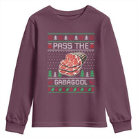 Funny Pass The Gabagool Christmas Youth Sweatshirt Italian Food - Wonder Print Shop