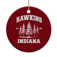 Funny Hawkins Sci Fi Lover Ceramic Ornament Indiana Strangers Pine Tree - Wonder Print Shop