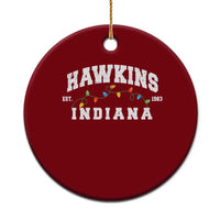 Funny Stranger Christmas Ceramic Ornament Hawkins Xmas Lights - Wonder Print Shop