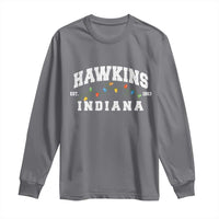 Funny Stranger Christmas Long Sleeve Shirt Hawkins Xmas Lights - Wonder Print Shop