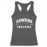 Funny Stranger Christmas Racerback Tank Top Hawkins Xmas Lights - Wonder Print Shop
