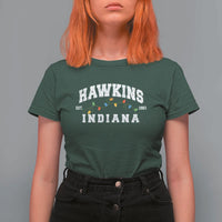 Funny Stranger Christmas T Shirt For Women Hawkins Xmas Lights - Wonder Print Shop