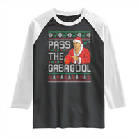 Funny Pass The Gabagool Christmas Raglan Shirt Italian Food Xmas Mafia Gangster Movie - Wonder Print Shop