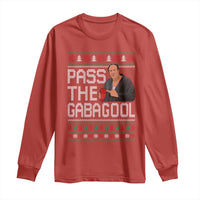 Funny Pass The Gabagool Christmas Long Sleeve Shirt Italian Food Xmas Mafia Movie - Wonder Print Shop