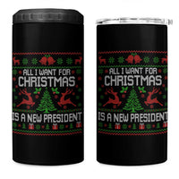 All I Want For Christmas Is A New President 4 in 1 Can Cooler Tumbler Funny Xmas Political Satire - Wonder Print Shop