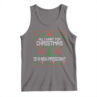 All I Want For Christmas Is A New President Tank Top Funny Xmas Political Satire - Wonder Print Shop