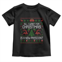 All I Want For Christmas Is A New President Toddler T Shirt Funny Xmas Political Satire - Wonder Print Shop