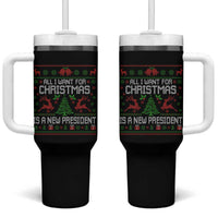 All I Want For Christmas Is A New President Tumbler With Handle Funny Xmas Political Satire - Wonder Print Shop