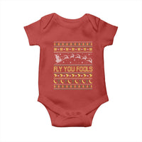 Funny Fly You Fools Christmas Baby Onesie Fantasy Movie Xmas Wizard Santa - Wonder Print Shop