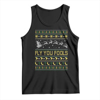 Funny Fly You Fools Christmas Tank Top Fantasy Movie Xmas Wizard Santa - Wonder Print Shop