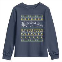 Funny Fly You Fools Christmas Youth Sweatshirt Fantasy Movie Xmas Wizard Santa - Wonder Print Shop