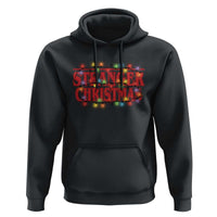 Stranger Christmas Hoodie Funny Xmas Alphabet Neon Lights Movie - Wonder Print Shop