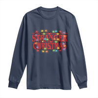 Stranger Christmas Long Sleeve Shirt Funny Xmas Alphabet Neon Lights Movie - Wonder Print Shop