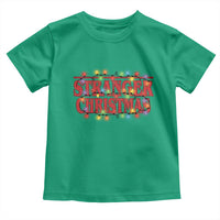 Stranger Christmas Toddler T Shirt Funny Xmas Alphabet Neon Lights Movie - Wonder Print Shop