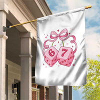 Funny 67 Dice Valentines Day Six Seven Meme Coquette Garden Flag