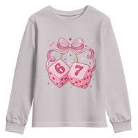 Funny 67 Dice Valentines Day Six Seven Meme Coquette Youth Sweatshirt